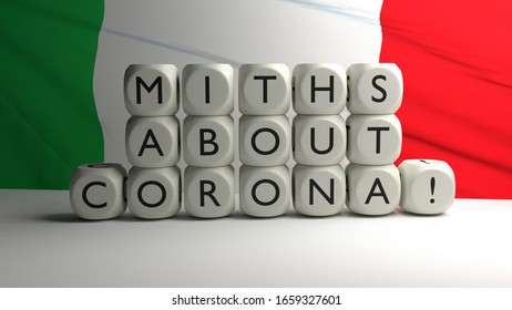 3D Render - Myths About Corona In Italy