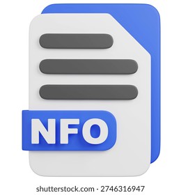 3D render nfo FILE format Icon