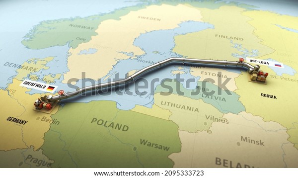 3d Render Nord Stream 2 Gas Stock Illustration 2095333723 | Shutterstock