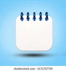 3D Render Note  Blank Page Paper, Notification, Timetable, Transparent, PNG