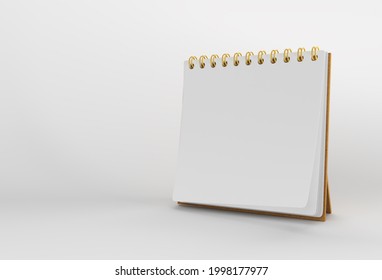 3D Render Notebook mock up with clean blank for design and advertising, 3d illustration perspective view.