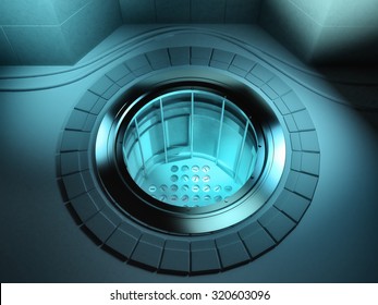 3d Render Of A Nuclear Reactor Core