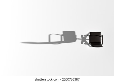 3d Render Office Chair  Shadow From High Angle