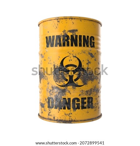 3d render ol biohazard barrel 