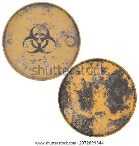 3d render ol biohazard barrel 