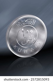 A 3D Render Of The One Hundred 100 Fils Coin From The State Kuwait