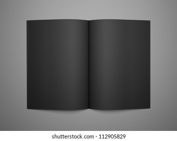 3d Render Open Black Book