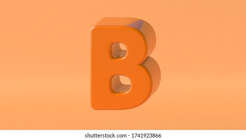 3d Render Orange Glossy Texture Alphabet Stock Illustration 1741923866 ...