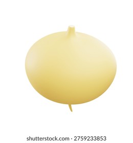 3D render of organic vegetable isolated on white background, smooth surface, soft shadow, healthy nutrition concept, fresh produce design asset.
