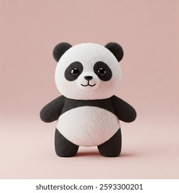 3d Render Panda Cute Animation 
