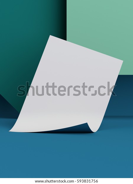 3d Render Paper Background Modern Mock Stock Illustration 593831756 ...