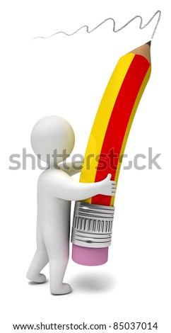3d render pencil