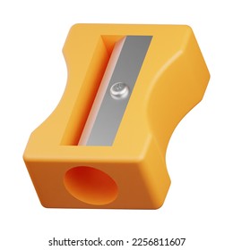 3D Render Pencil Sharpener Icon, illustration isolated on white background, suitable for website, mobile app, print, presentation, infographic, and other projects.