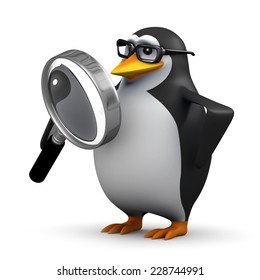 3d Render Penguin Holding Pair Binoculars Stock Illustration 221831173 ...