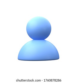 3d Render People Profile Icon