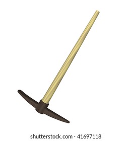 3d Render Of Pickaxe Tool