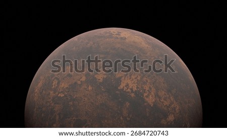 3D render of planet with imaginary texture.