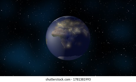 3d render planet is on quarrantine because of virus infection spreading worldwide.