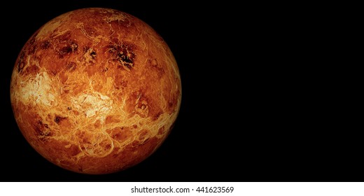 3D render the planet Venus on a black background, high resolution. 
Elements of this image furnished by NASA