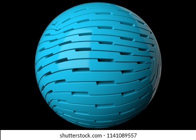 3d Render Plastic Isolated Sphere Displacement Stock Illustration ...