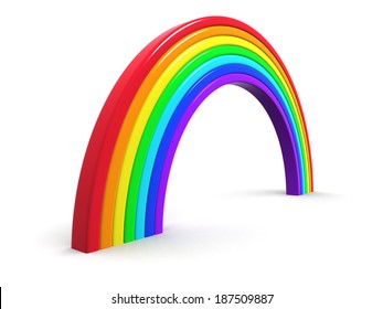 3d Render Of A Plastic Rainbow