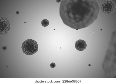 3d render, PM 2.5 dust floating in the air, air pollution and smog in the air, background concept.
