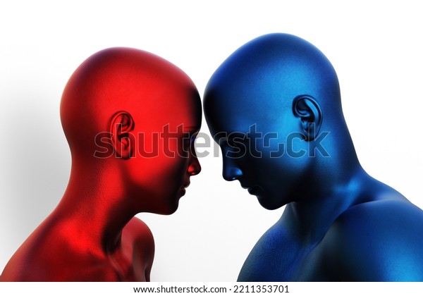 3d Render Portrait Blue Bald Man Stock Illustration 2211353701 Shutterstock 9219