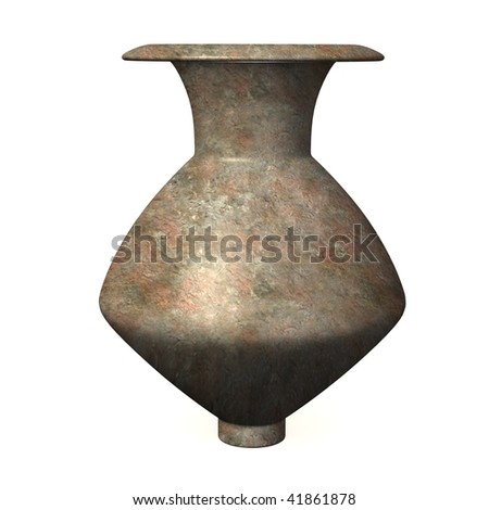3d render of prehistoric vase