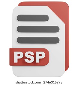 3D render psp FILE format Icon