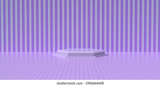 3D Render Purple Geometry Background