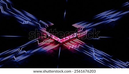 3d render of a quantum or AI CPU processing data at very high speeds, blistering performance, overheating for dramatic effect. Super fast computing. Cloud Compute Overloaded server concept