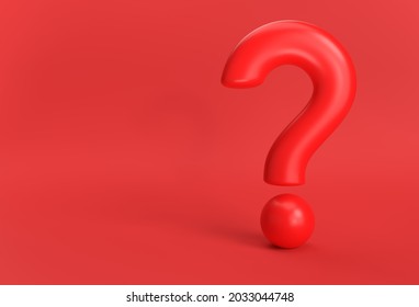 3d Render Question mark Icon 3D illustration Design Element.