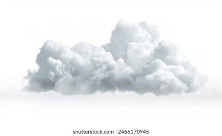 3d render realistic peaceful cotton cloud, serene 3d sky scene, tranquil cloudscape rendering, photorealistic fluffy clouds.