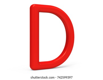 3d Render Red Alphabet D Thin Stock Illustration 742599397 | Shutterstock