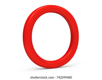 3d Render Red Alphabet O Thin Stock Illustration 742599400 | Shutterstock