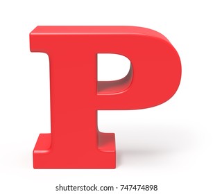 3d Render Red Alphabet P Retro Stock Illustration 747474898 | Shutterstock