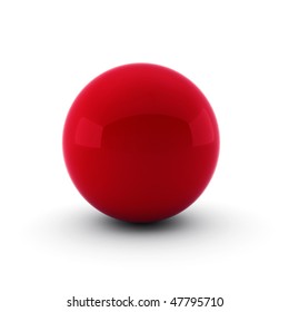 3d Render Of Red Ball On White