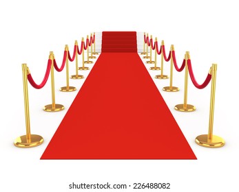 Red Carpet Line Gold Stanchions Velvet Stock Illustration 318582950 ...