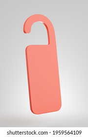 3d Render Of Red Hangtag For Your Mockup