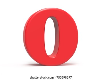 3d Render Red Number 0 Retro Stock Illustration 753598297 | Shutterstock