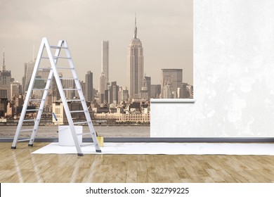 3d Render Of Redecorate A Room With A Photo Mural