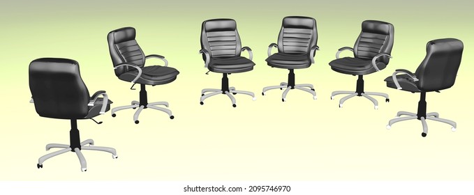 3d Render Of Revolving Chair From Different Angle, 3d Revolving Chair Model  And Post Move Produciton Projects