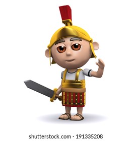 3d Render Roman Soldier Waving Stock Illustration 191335208 | Shutterstock