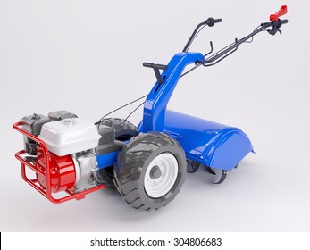 3d render of a rotavator