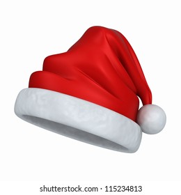 3d Render Of A Santa Hat Isolated In White Background