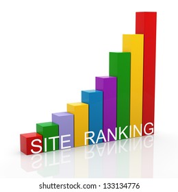 3d Render Of Search Engine Ranking Progress Bars