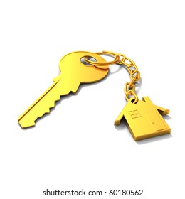 3d Render Shiny Golden Key House Stock Illustration 60180562 | Shutterstock