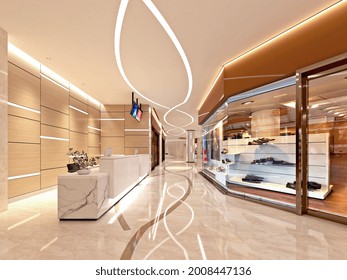 3d Render Of Shopping Mall Interior