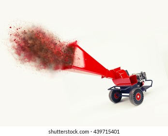 3D render of a shredder with explosion effect