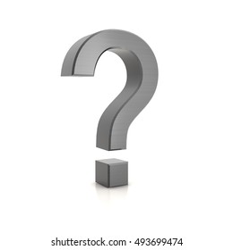 Silver Question Mark Symbol Isolated On Stock Illustration 1658622436 ...